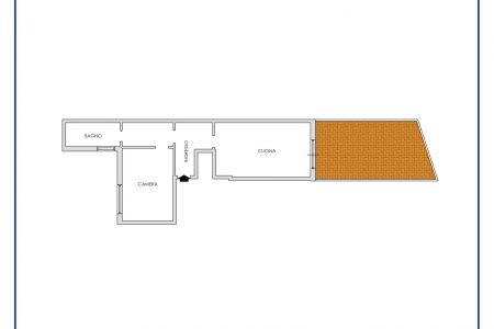 60 mq con terrazzo in Via Piantelli
